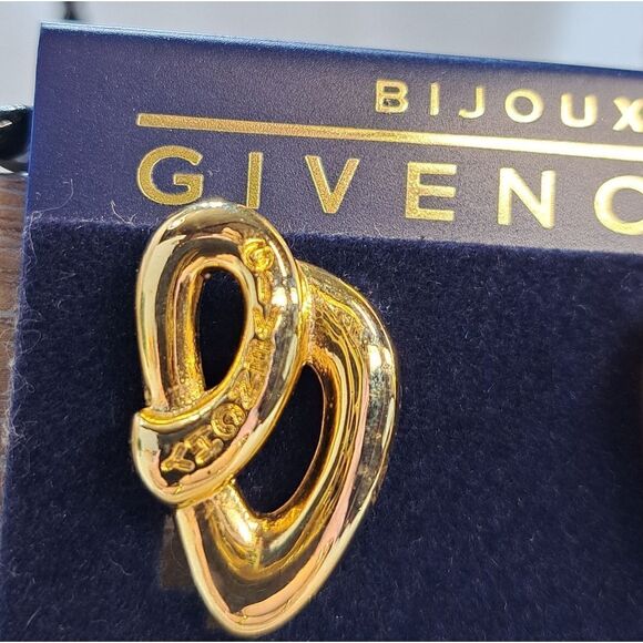 Authentic Givenchy  GOLD PLATED Clip On Earrings NEW AND GIFTABLE - Picture 3 of 10